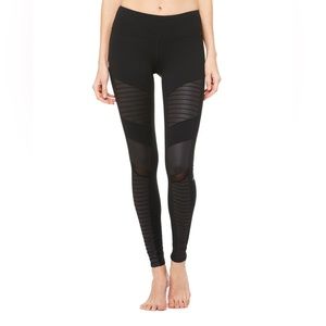 Alo Yoga Moto Leggings (mid-rise) ~ Black ~ XS ~ GREAT CONDITION